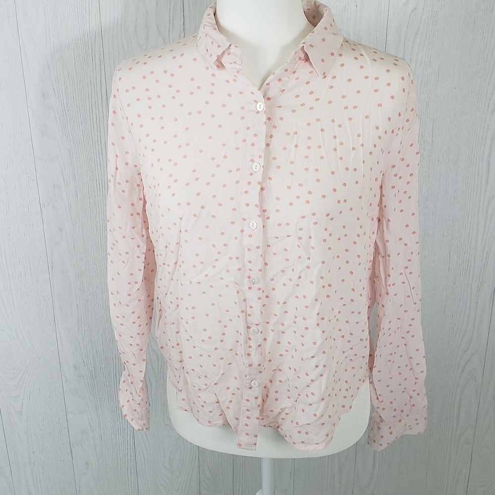 Forever 21 Contemporary Polka Dot Button D…